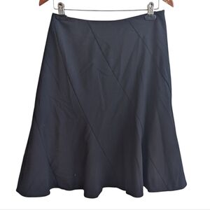 Dressbarn Black Side Zip A-Line Skirt Size 8